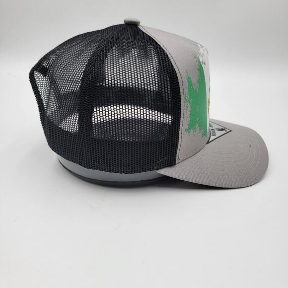 Black Eagle Hat Cap Snap Back Gray Mexico Flag Trucker Mesh Embroidered Mens - Picture 4 of 8
